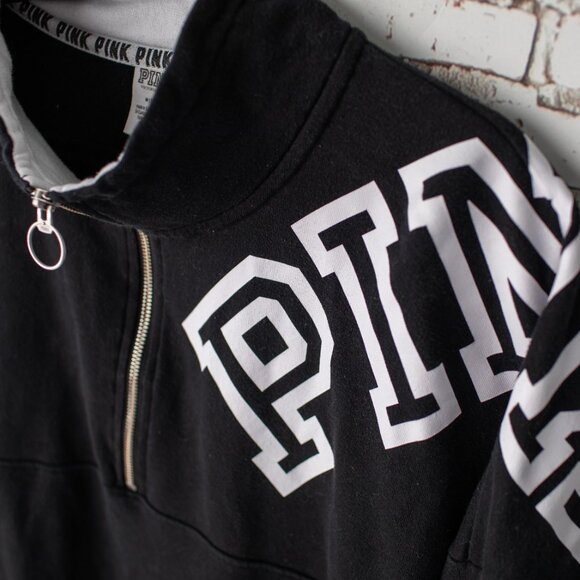 Victoria’s Secret PINK Women's Medium Quarter Zip Pullover Sweatshirt - Picture 3 of 9